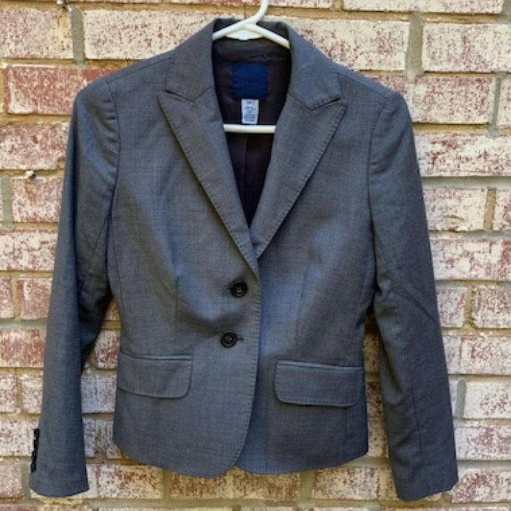 J. Crew Super 120’s Wool Blazer Gray Size 0P